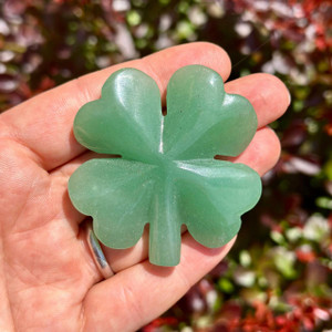 Green Aventurine Four Leaf Clover 