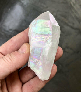 Raw Angel Aura Quartz Crystal Point