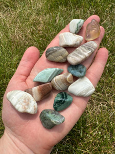 Saturn Chalcedony Tumbled Stone 